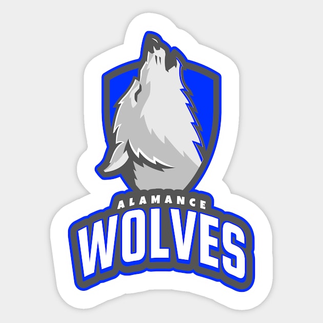 Alamance Wolves Sticker by MamaJplusthree